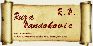 Ruža Mandoković vizit kartica